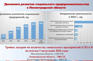 В Ленинградской области за 6 лет число социальных предпринимателей выросло в 20 раз 